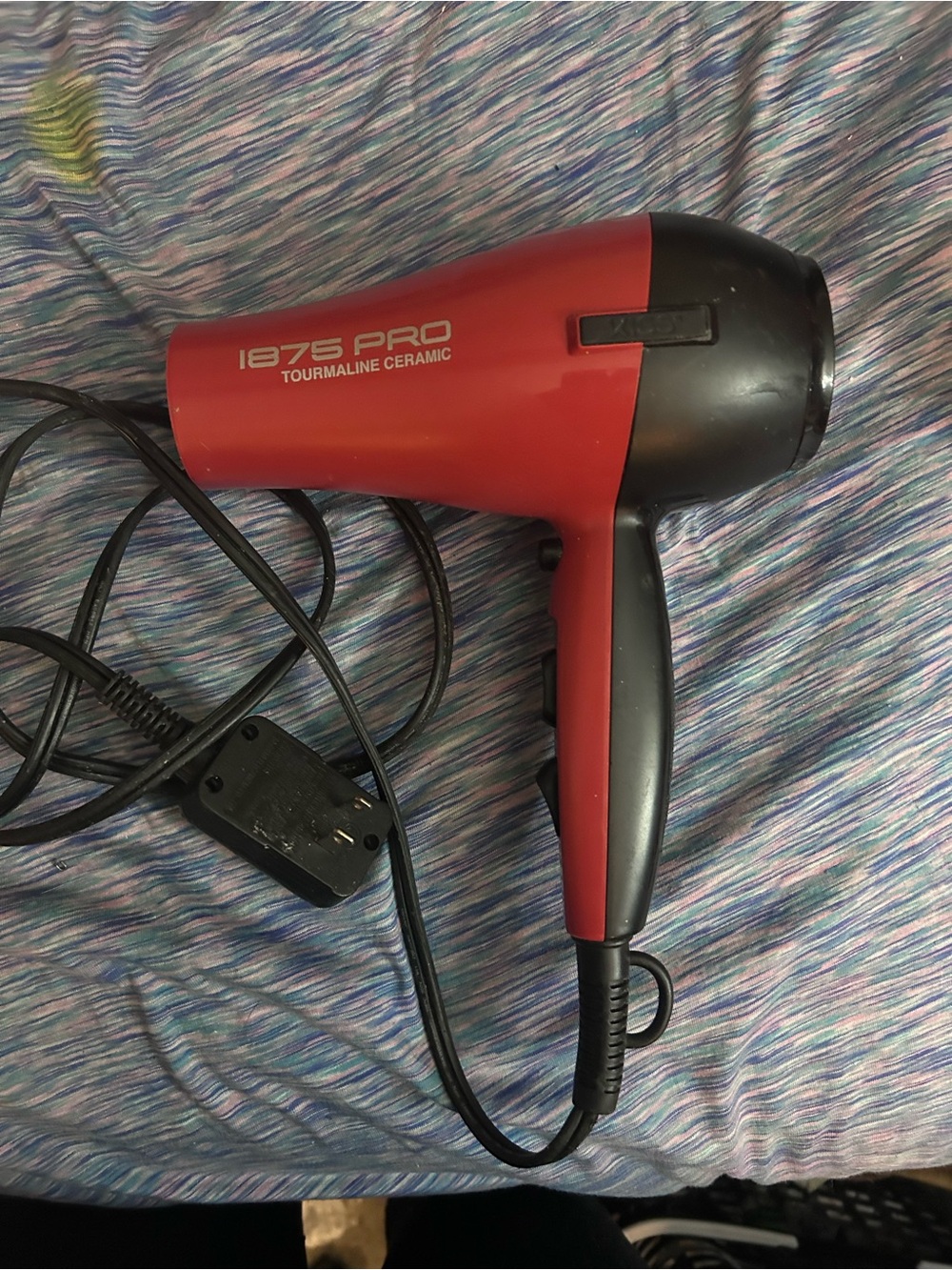 Kiss 1875 Pro Tourmaline Ceramic Hair Dryer - Red & Black